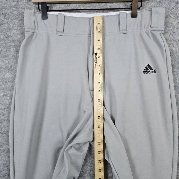 Adidas Climalite Men's Athletic Pants Size L Lt Gray Baseball Softball Polyester - Picture 11 of 16